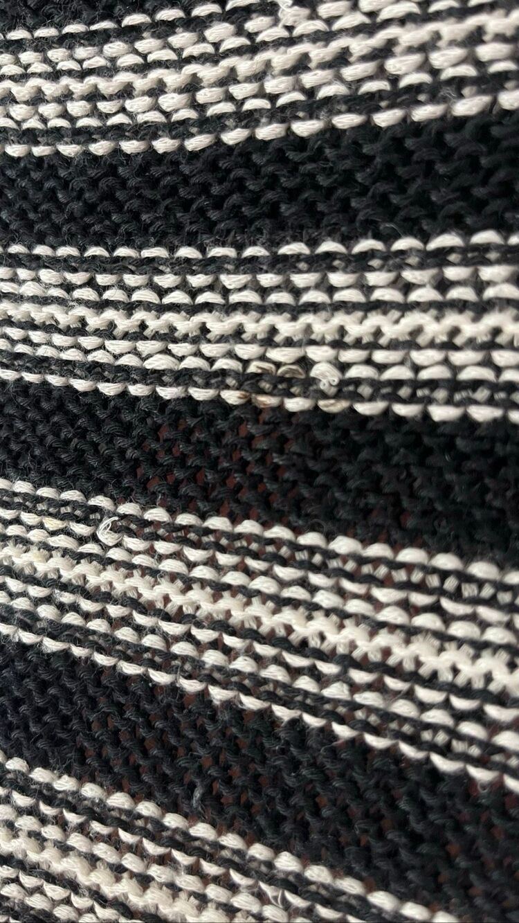 Fate Striped Sweater Womens Medium Black White Good Fisherman Linen Blend - Picture 7 of 9